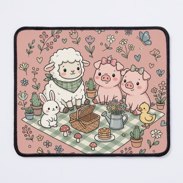 Item preview, Cozy Cottagecore Farm Animal Picnic designed and sold by apoclypsemoon.
