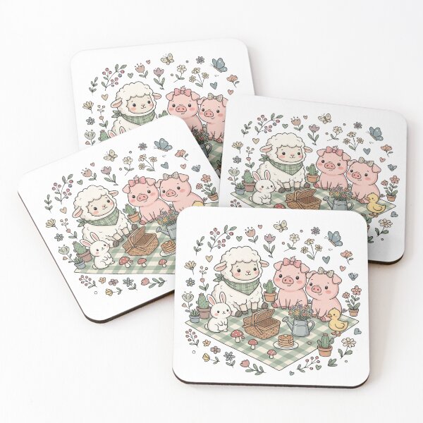 Item preview, Cozy Cottagecore Farm Animal Picnic designed and sold by apoclypsemoon.