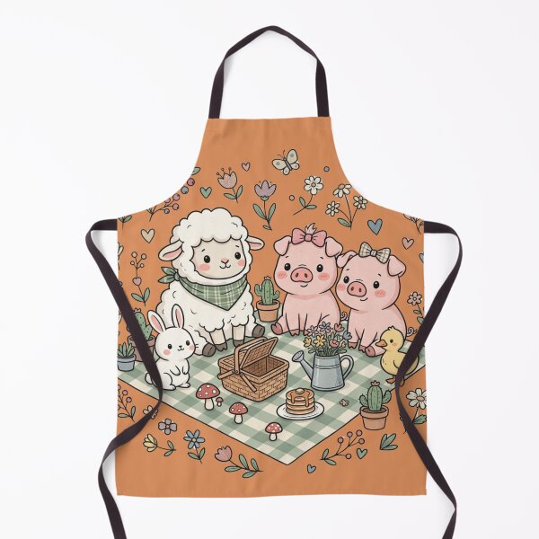 Item preview, Cozy Cottagecore Farm Animal Picnic designed and sold by apoclypsemoon.