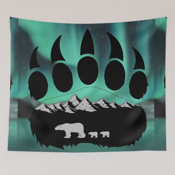 Item preview, Polar Bear Paw Nothern Lights designed and sold by MaddysMStudio.