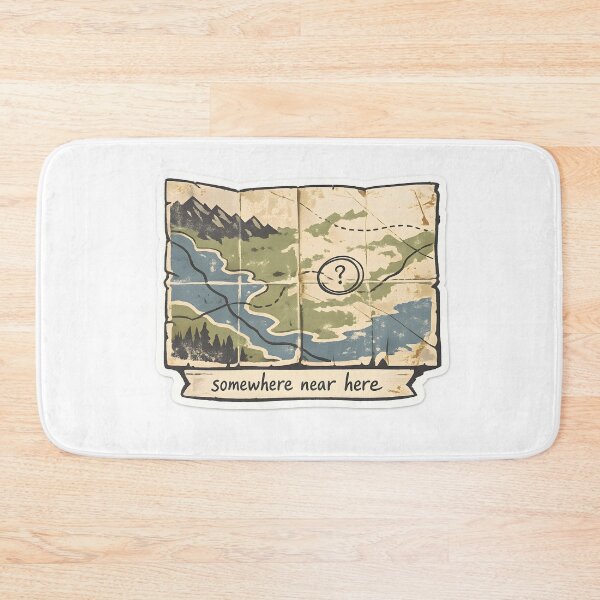 Item preview, Somewhere Near Here Map Design designed and sold by Naviora.