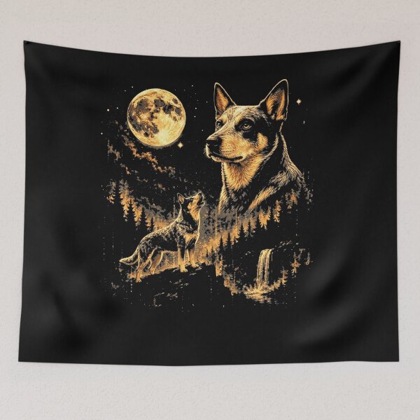 Item preview, Australian Cattle Howling To The Moon Meme Animal designed and sold by Fereskabilon.