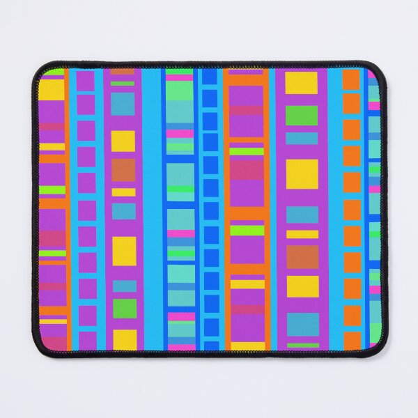 Item preview, Multi-colored rectangles on blue designed and sold by MarySchwindt.
