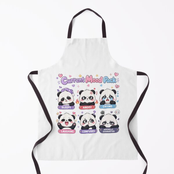 Item preview, Current Mood Pack Kawaii Panda Sticker Sheet designed and sold by Ashley critters.