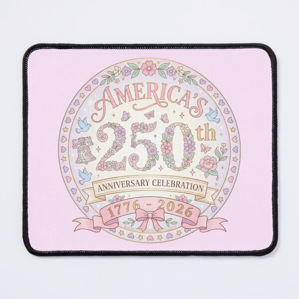 Item preview, America 250th Anniversary Pastel Floral Celebration 1776-2026 designed and sold by The-HistoryGirl.