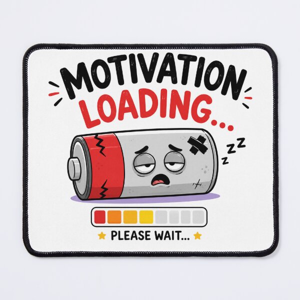 Item preview, Motivation Loading Funny T-Shirt | Low Battery Meme designed and sold by JustResultsCo.