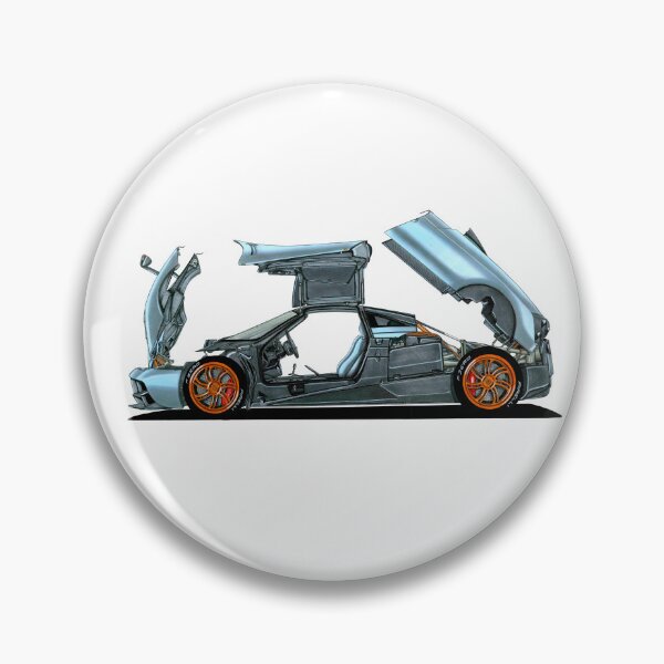 Item preview, Exclusive drawing italian hypercar luxury modern blue Huayra Coupe 6.0L V12 engine designed and sold by Cars23.