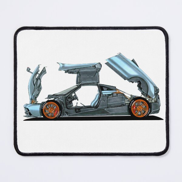 Item preview, Exclusive drawing italian hypercar luxury modern blue Huayra Coupe 6.0L V12 engine designed and sold by Cars23.