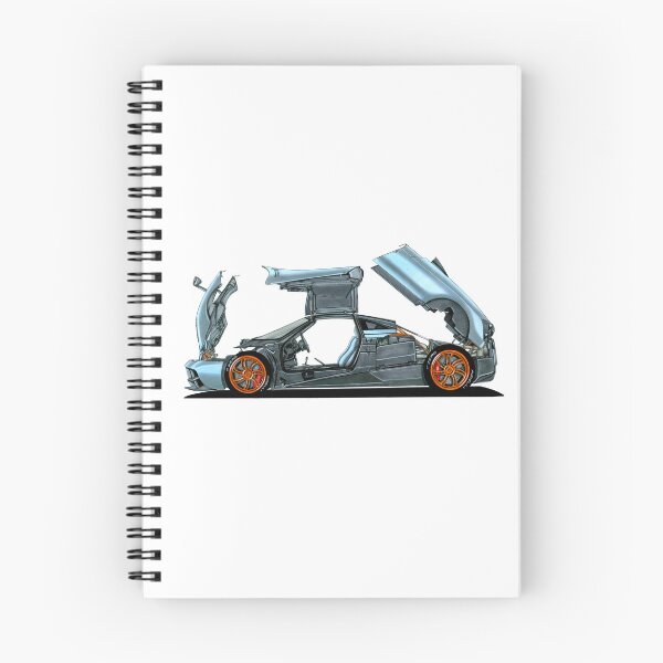 Item preview, Exclusive drawing italian hypercar luxury modern blue Huayra Coupe 6.0L V12 engine designed and sold by Cars23.
