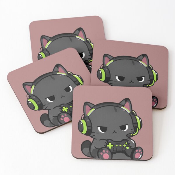 Item preview, Cute Gamer Black Cat Neon Gaming designed and sold by ArtdesignsA.