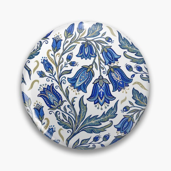 Item preview, Blue bell cottage floral pattern. Hand painted pattern on white background.  designed and sold by iclipart.