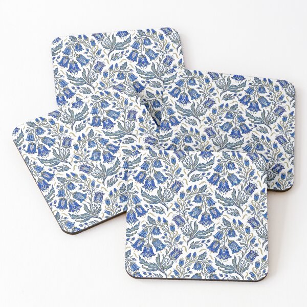 Item preview, Blue bell cottage floral pattern. Hand painted pattern on white background.  designed and sold by iclipart.