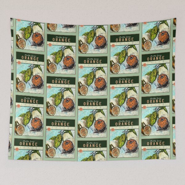Item preview, Orange Juice retro art designed and sold by FanitsaArt.