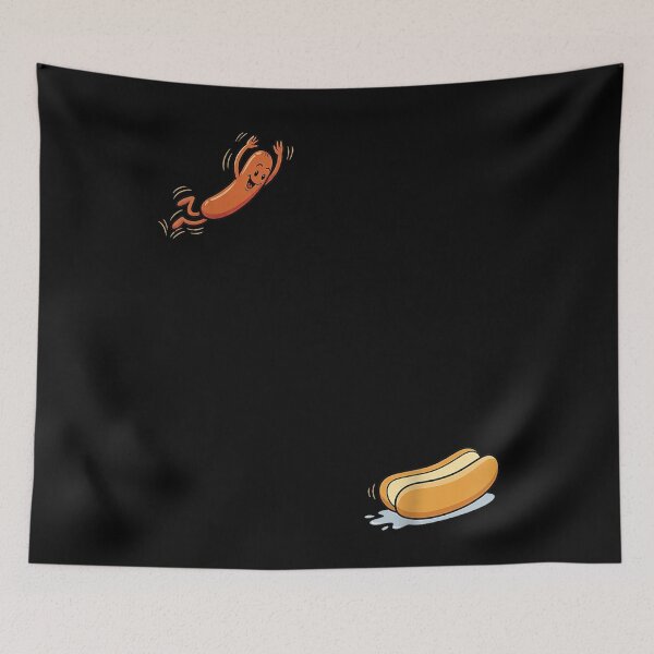 Item preview, Hot Dog Diving Into Bun | Funny Summer BBQ Food Humor designed and sold by Alluka Brand.
