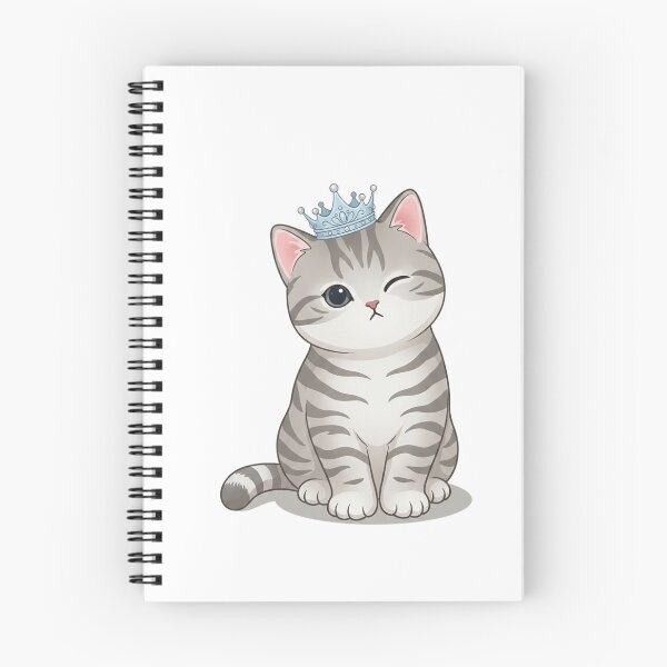 Item preview, Cute Gray Tabby Cat with Crown designed and sold by SweetFury.