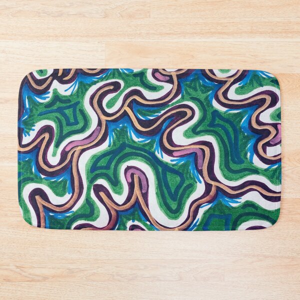 Item preview, Abstract Metallic Squiggle Waves designed and sold by artbyalette.
