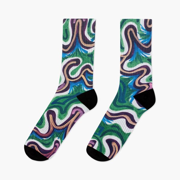 Item preview, Abstract Metallic Squiggle Waves designed and sold by artbyalette.