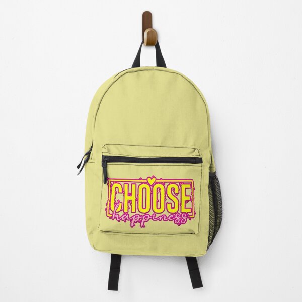 Item preview, Choose Happiness Neon Yellow Pink Typography Heart Frame designed and sold by AstronautMerch.