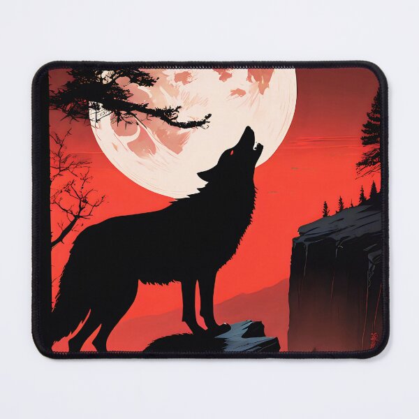Item preview, The Wolf Who Howls at the red moon. designed and sold by MissYouONLY.