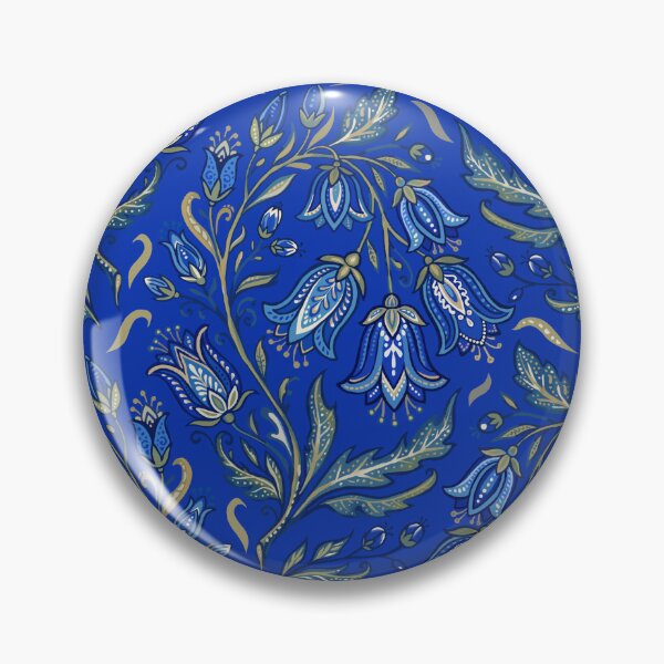 Item preview, Blue bell cottage floral pattern. Hand painted pattern on blue background.  designed and sold by iclipart.