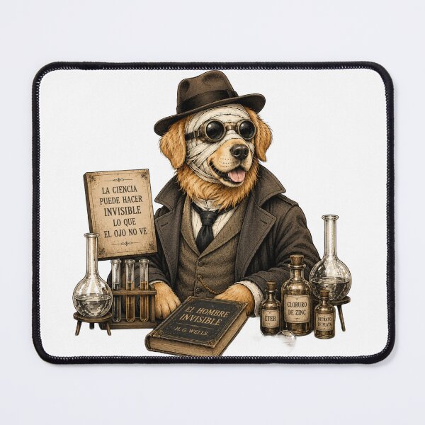 Item preview, The Invisible Dog Scientist – Literary Golden Retriever designed and sold by Caradestrella.