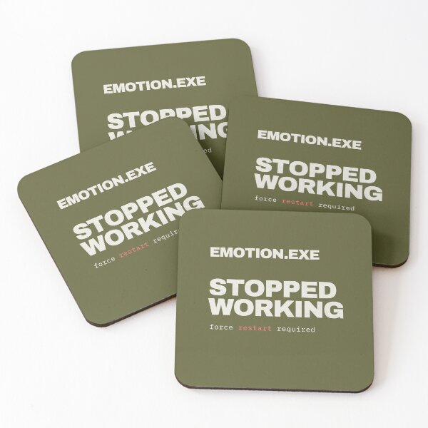 Item preview, Emotion.exe Stopped Working – Force Restart Required designed and sold by No Excuses Supply.