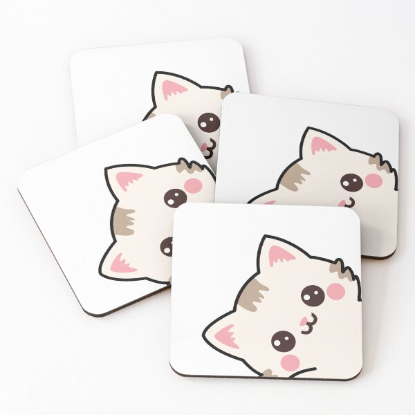 Item preview, Cute White and Brown Kawaii Cat designed and sold by SweetFury.