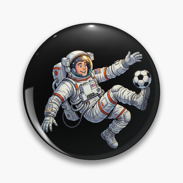 Item preview, Astronaut Footballer — Football in Space Cartoon Humor designed and sold by David Mateo ArtWorks.