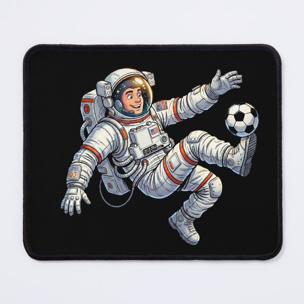 Item preview, Astronaut Footballer — Football in Space Cartoon Humor designed and sold by David Mateo ArtWorks.