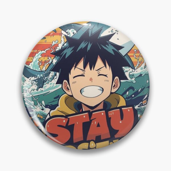 Item preview, Stay Positive Shark Attack Anime Design designed and sold by Regal-Elegances.