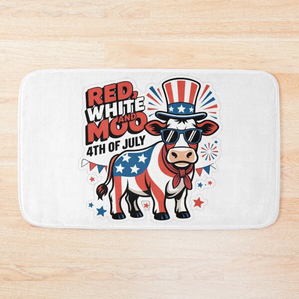 Item preview, Red White and Moo – Patriotic Highland Cow 4th of July Design Classic designed and sold by MerchlyMike.