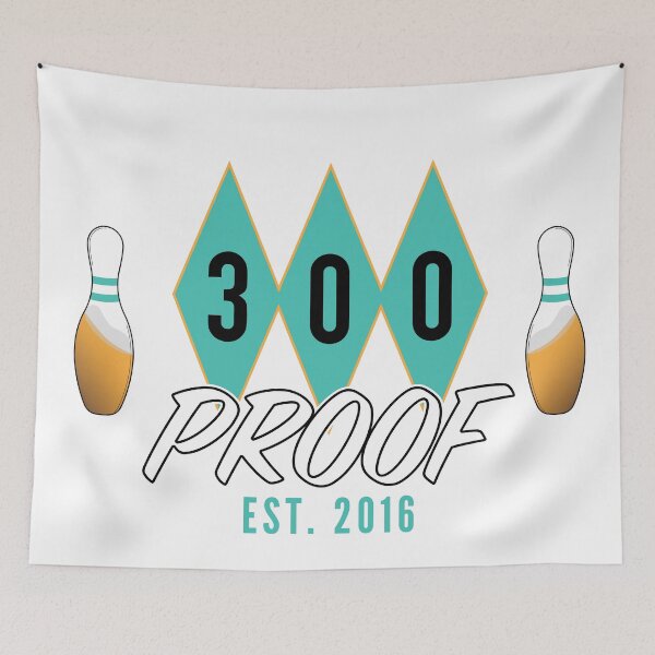 Item preview, 300 Proof Retro Logo White designed and sold by Headsnack Shop.
