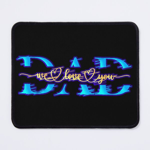Item preview, Dad We Love You Neon Blue Gold Typography Gift Dad designed and sold by AstronautMerch.