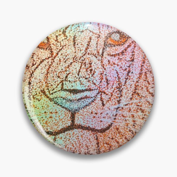 Item preview, ​The Rainbow Lion - High-Contrast Ink Stippling Art designed and sold by PareidoliaMan.
