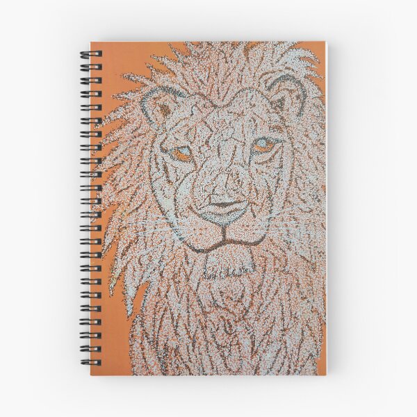 Item preview, ​The Rainbow Lion - High-Contrast Ink Stippling Art designed and sold by PareidoliaMan.