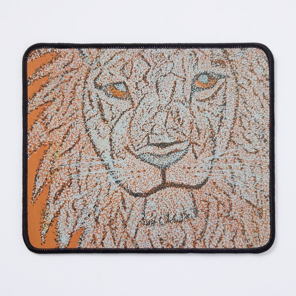 Item preview, ​The Rainbow Lion - High-Contrast Ink Stippling Art designed and sold by PareidoliaMan.