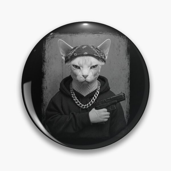 Item preview, Tough Sphynx Cat Bandana Chain Pistol Urban designed and sold by d247.