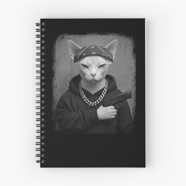 Item preview, Tough Sphynx Cat Bandana Chain Pistol Urban designed and sold by d247.