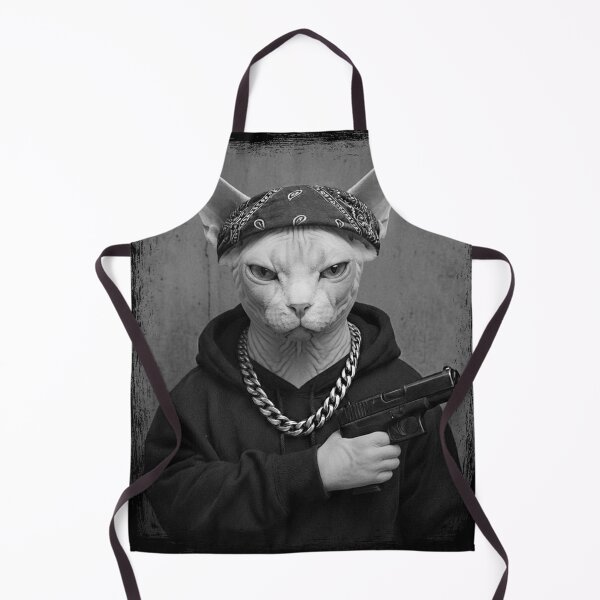 Item preview, Tough Sphynx Cat Bandana Chain Pistol Urban designed and sold by d247.