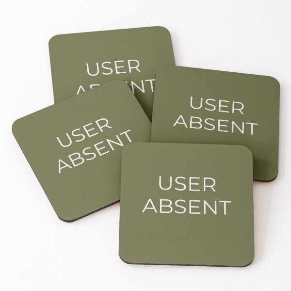 Item preview, User Absent – Minimalist Digital Disconnect Typography Design designed and sold by No Excuses Supply.