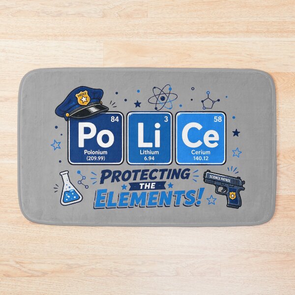 Item preview, Police Periodic Table Science Shirt designed and sold by BBM-STYLE-MAKER.