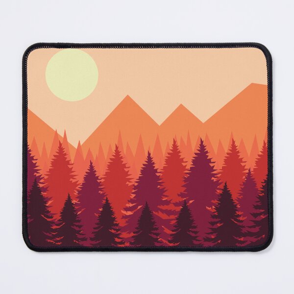 Item preview, Twilight Pine Mountain Sunset | Retro Flat Landscape Design designed and sold by Hallowed Artistry.
