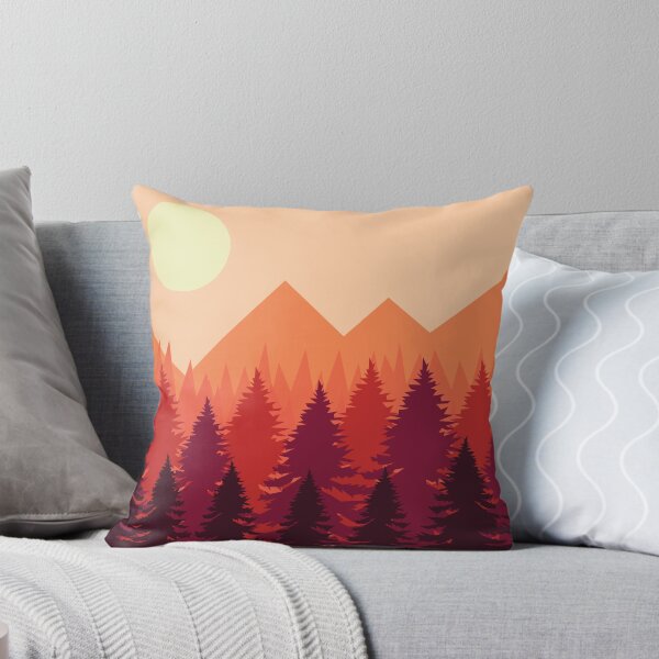 Item preview, Twilight Pine Mountain Sunset | Retro Flat Landscape Design designed and sold by Hallowed Artistry.
