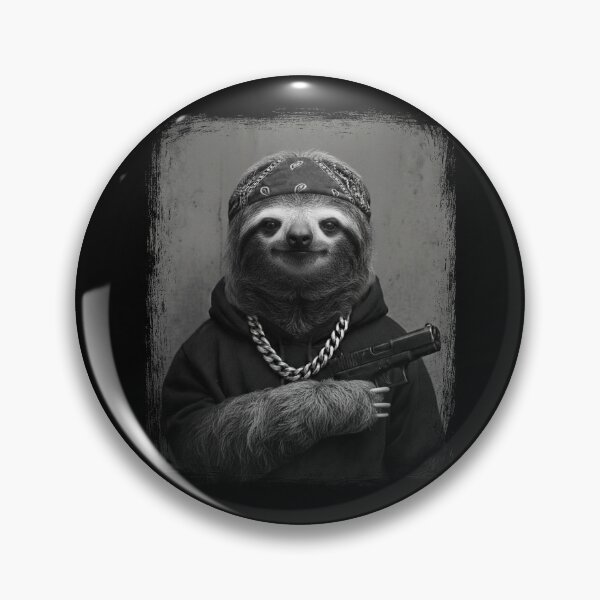 Item preview, Gangster Sloth Bandana Pistol Urban Style designed and sold by d247.