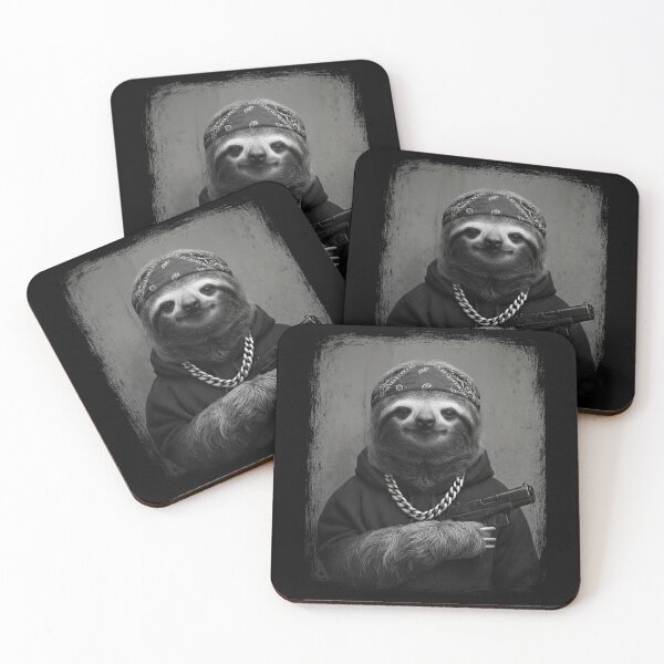 Item preview, Gangster Sloth Bandana Pistol Urban Style designed and sold by d247.