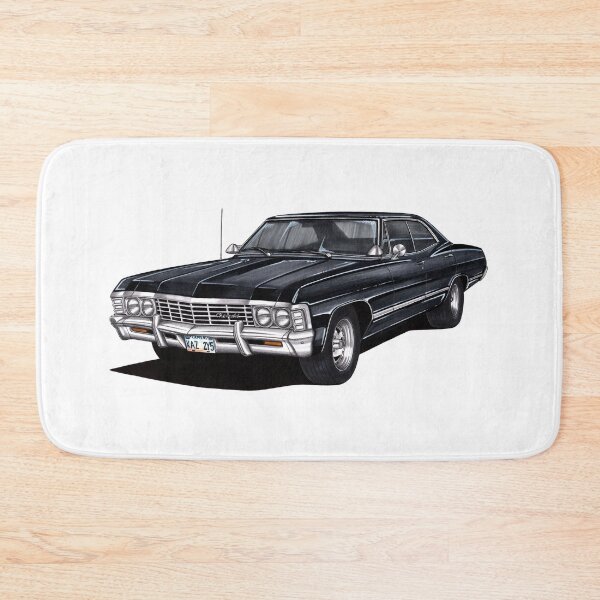 Item preview, Exclusive drawing legendary classic movie car black 1967 Chevy Impala Sport Sedan V8 Supernatural  designed and sold by Cars23.