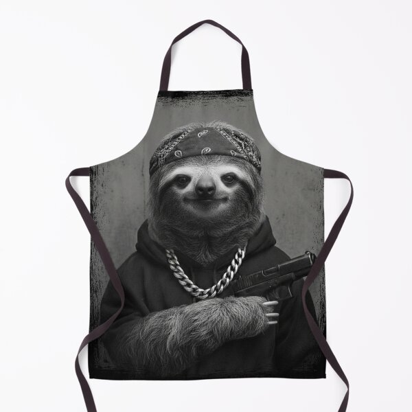 Item preview, Gangster Sloth Bandana Pistol Urban Style designed and sold by d247.