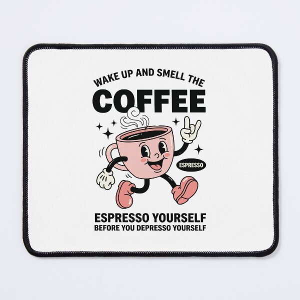 Item preview, Espresso Yourself Funny Retro Coffee Pun designed and sold by InfiniteOrbit.