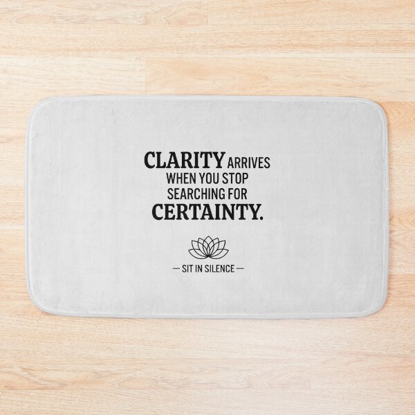 Item preview, Clarity Arrives When You Stop Searching Minimalist Quote Tee designed and sold by SitInSilence24.