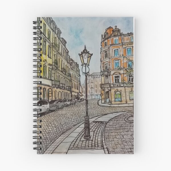 Item preview, Lutherplatz on Pulsnitzer Straße – Dresden Neustadt Ink & Watercolor designed and sold by UMA Urban Sketch.